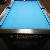 Perfect overhead lighting on Diamond table at Brothers Billiards
